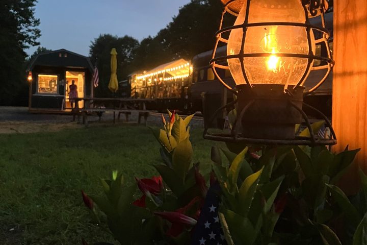 a lamp that is on top of a grass covered field