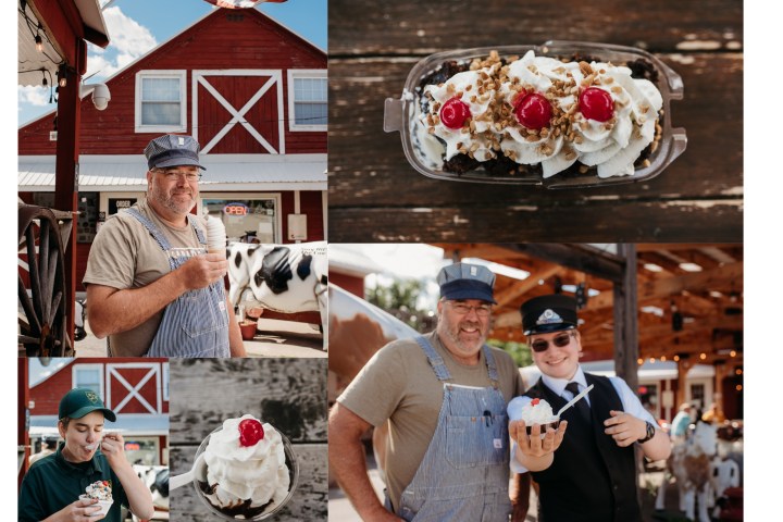 a group of people around each other