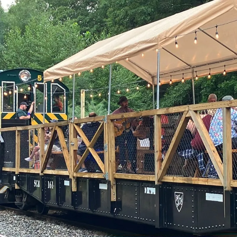 a train on a steel track