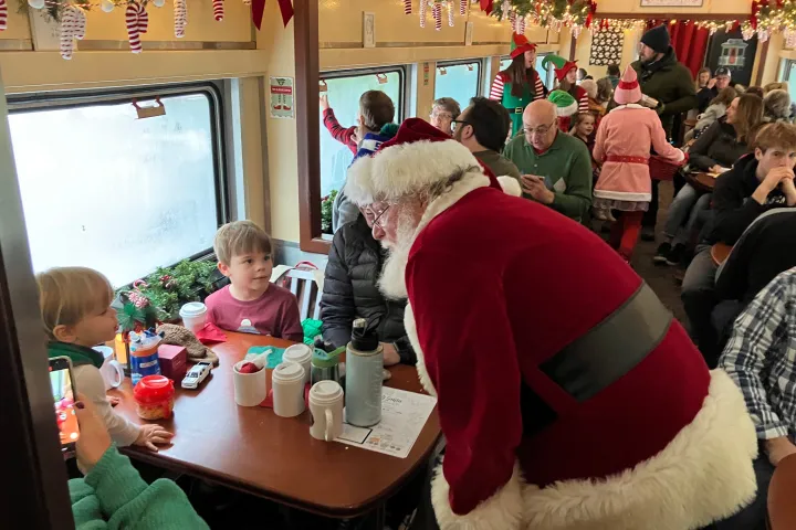 a group of people sitting at a table